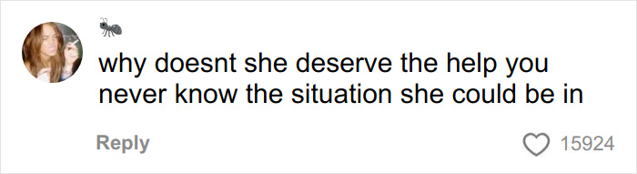 Comment defending single mom's GoFundMe after Bondi Beach attack, highlighting public outrage and support shown in replies.