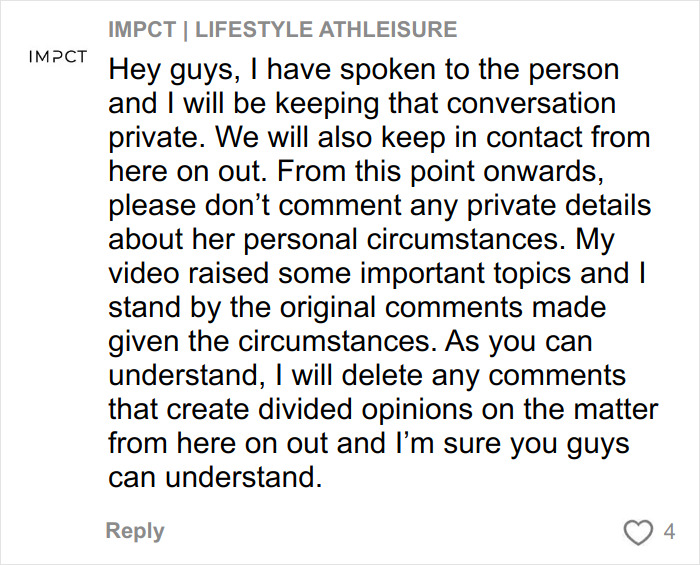 Comment text discussing privacy and deleting divided opinions related to single mom's tone deaf GoFundMe after Bondi Beach attack outrage.