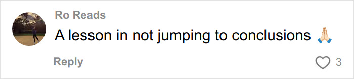 Comment on social media by user Ro Reads urging patience and reflection amid outrage over single mom's GoFundMe after Bondi Beach attack.