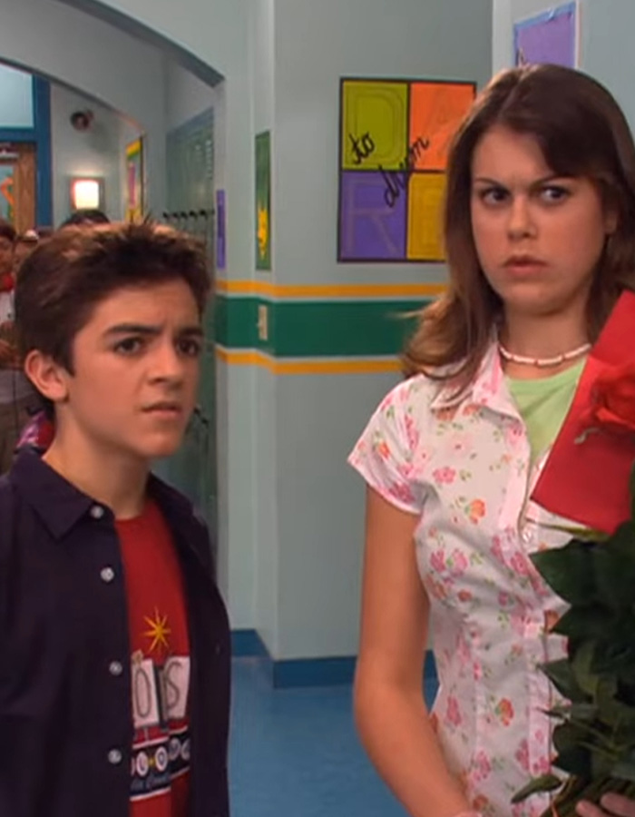 Young actors in a school hallway scene depicting former child actor Tylor Chase’s recent troubles and public concern.