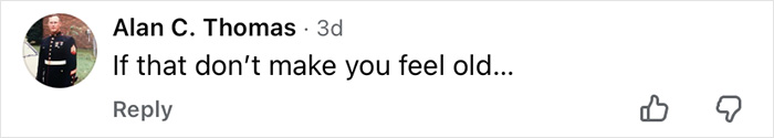 Comment from Alan C. Thomas expressing feeling old, related to a viral then-and-now Home Alone video causing millennials an existential crisis. Comment from Alan C. Thomas expressing feeling old, related to a viral then-and-now Home Alone video causing millennials an existential crisis.