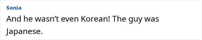 Screenshot of an online comment discussing a person involved in a website offering intimate encounters with Koreans. Screenshot of an online comment discussing a person involved in a website offering intimate encounters with Koreans.