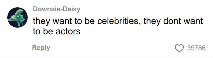 Screenshot of a social media comment discussing Hollywood actresses and the debate over their faces looking identical.