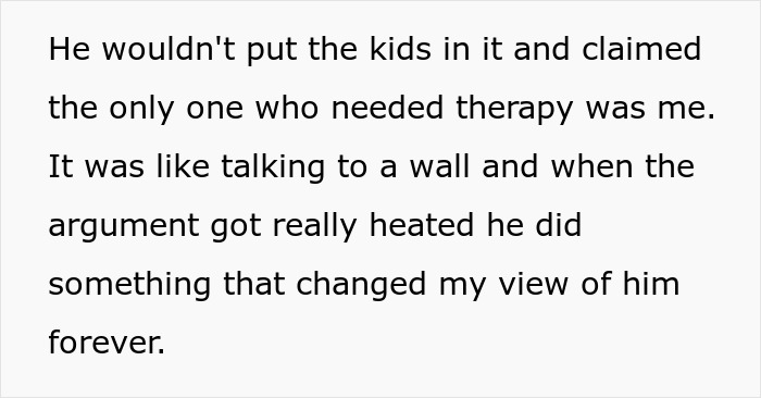 Text excerpt discussing family therapy struggles and a heated argument leading to a changed perspective on parenting challenges.
