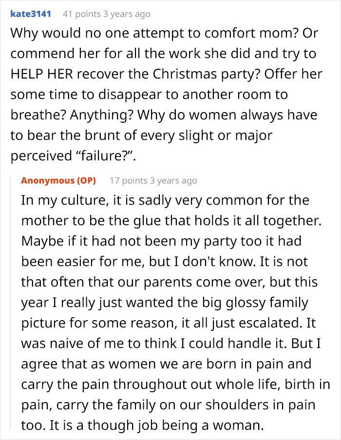 Conversation about mom feeling overwhelmed and stressed running away from her 3 kids on Christmas, reflecting on trauma.