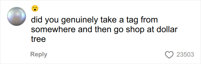 Comment questioning if a woman shopped at Dollar Tree after taking an Angel Tree gift tag, sparking backlash online.