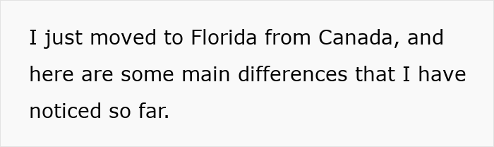 Woman sharing biggest culture shocks after moving to Florida from Canada in a lifestyle vlog about relocation experiences