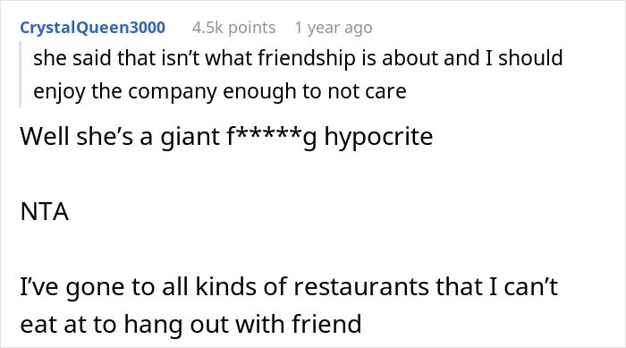 Screenshot of a Reddit comment discussing hypocrisy, related to MIL trying to turn DIL&rsquo;s pregnancy emergency into Facebook likes.