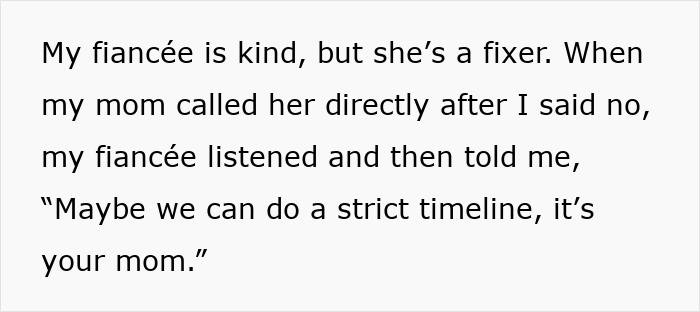 Text about adult son refusing religious mom moving in, facing guilt trips and biblical sermons from his mother.