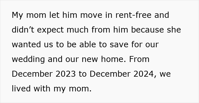 Text discussing a wife done with husband's relatives living with them and conflict over housing his mother.