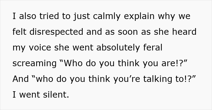 Text excerpt showing conflict during a hospital incident involving mistreatment and no-contact between family members. Text excerpt showing conflict during a hospital incident involving mistreatment and no-contact between family members.