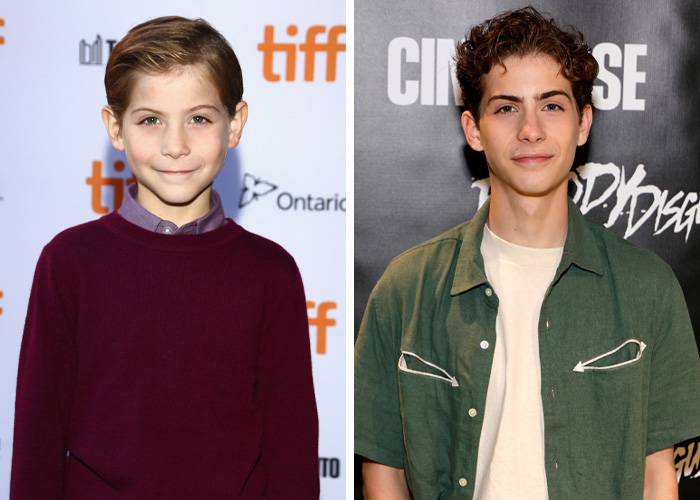 Side-by-side photos of a male celebrity showing a decade of transformation highlighting celebrity aging and changes over time.