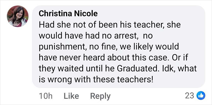 Comment on social media discussing teacher and student, highlighting bold texts from teacher to student after hours-long intimate encounter. Comment on social media discussing teacher and student, highlighting bold texts from teacher to student after hours-long intimate encounter.