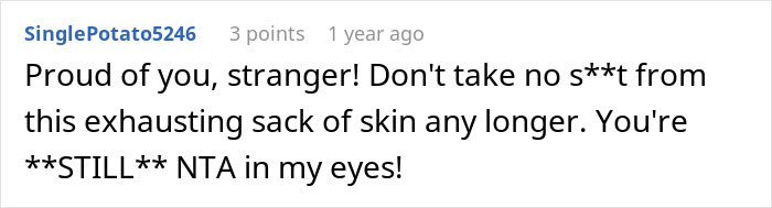 Screenshot of a Reddit comment supporting a daughter-in-law after a pregnancy emergency and criticizing the mother-in-law&rsquo;s behavior.