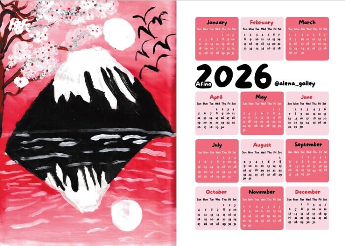 I’m An Art Teacher, And For New Year’s I Wanted My Students To Feel Like Real Artists - So I Turned Their Drawings Into Wall Calendars
