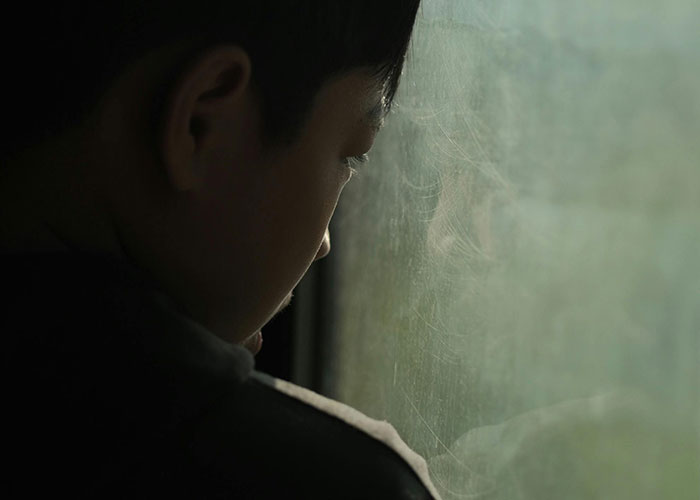 Young person looking thoughtfully out a window, reflecting on perfect revenge acts that never got caught.