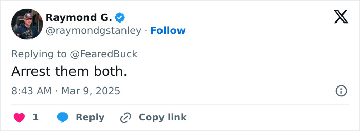 Screenshot of a social media reply related to Maryland hairstylist dragging teen client through salon incident.