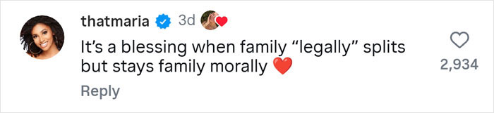 Comment from woman explaining her unique family situation with seven parents, sparking curiosity and bafflement online.