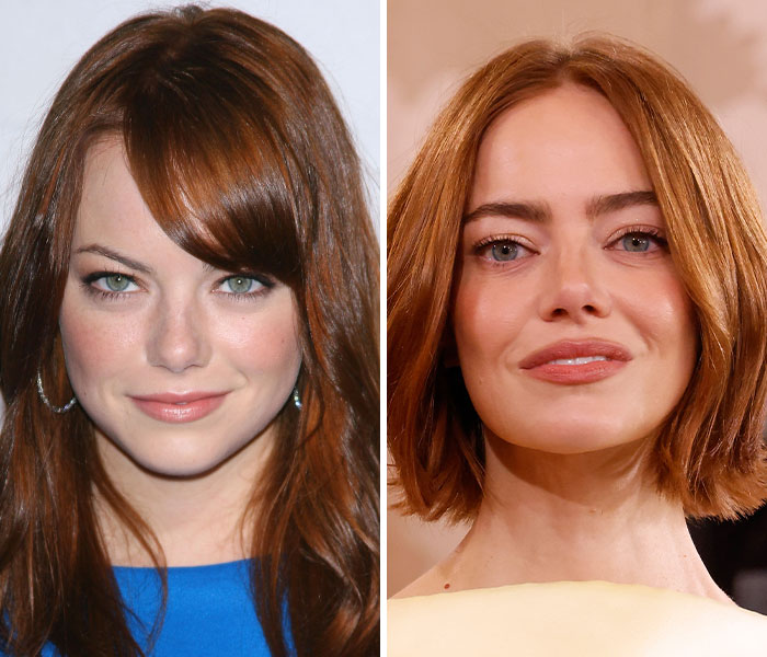 Side-by-side images of a female star showing dramatic transformations stunning fans at the 2026 Golden Globes event.