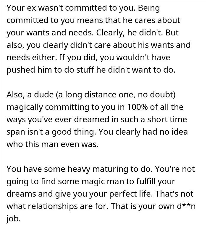 Text excerpt discussing a woman facing karma after her affair partner leaves her following her cheating on her husband. Text excerpt discussing a woman facing karma after her affair partner leaves her following her cheating on her husband.