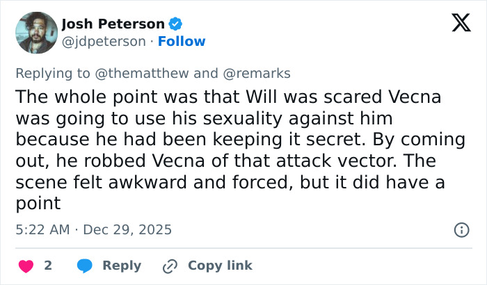 Noah Schnapp responding to criticism about a woke comment on Will Byers in Stranger Things discussion. Noah Schnapp responding to criticism about a woke comment on Will Byers in Stranger Things discussion.