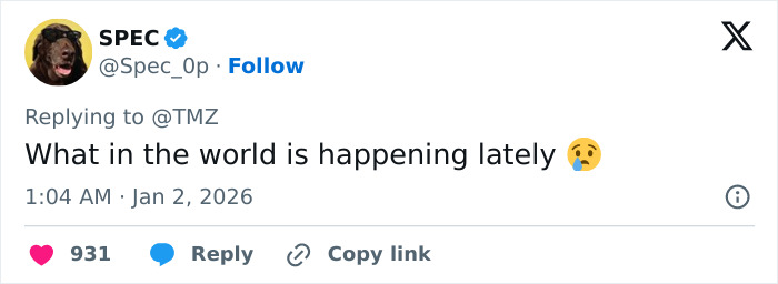 Screenshot of a Twitter reply expressing shock about Tommy Lee Jones' joke regarding firing daughter Victoria after her body was found.