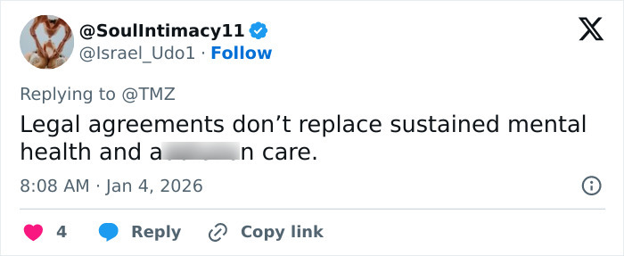 Screenshot of a tweet discussing legal agreements related to Tommy Lee Jones&rsquo; daughter Victoria&rsquo;s pending plea deal.