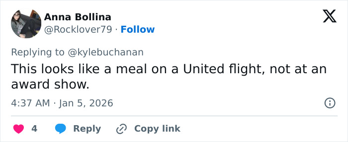 Fans Appalled By The Food At Critics Choice Awards After Star Brutally Calls It Out On Stage Fans Appalled By The Food At Critics Choice Awards After Star Brutally Calls It Out On Stage