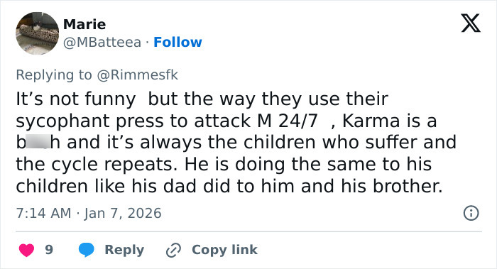 Tweet criticizing a royal father with his children amid conspiracy theories about a family crisis