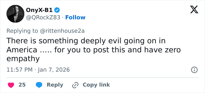 Tweet criticizing Kyle Rittenhouse&rsquo;s reaction to ICE slaying sparks internet outrage and national disgrace discussions.