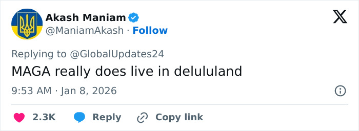 Tweet by Akash Maniam commenting on MAGA supporters with the viral post urging Barron Trump to marry Princess Isabella.