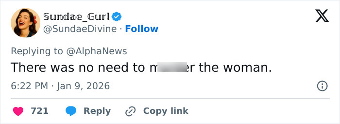 Screenshot of a Twitter reply discussing the newly released ICE video adding context to the fatal shooting of Ren&eacute;e Nicole Good.