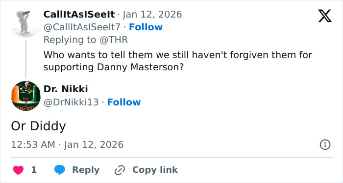 Twitter conversation referencing guilt and speculation around Ashton Kutcher's rough look alongside Mila Kunis at Golden Globes.