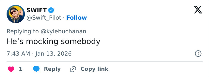 Tweet from user SWIFT replying with a comment about Leonardo DiCaprio&rsquo;s viral sassy Golden Globes exchange lip reading.