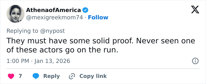 Social media post discussing US Marshals joining manhunt for West Wing star Timothy Busfield accused of crimes.