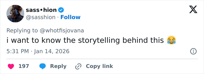 Screenshot of a viral Twitter reply reacting to an unhinged Vinted listing for a Dior handbag with laughter emoji.