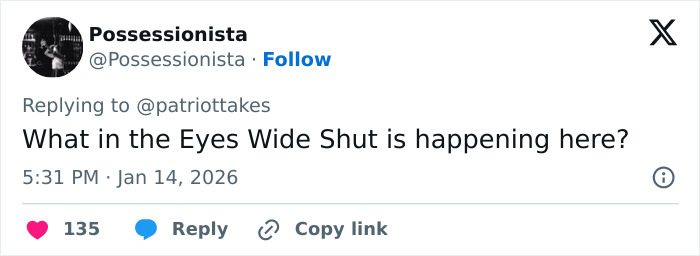 People in dog masks and old-time costumes at a strange Mar-a-Lago event, sparking reactions online.