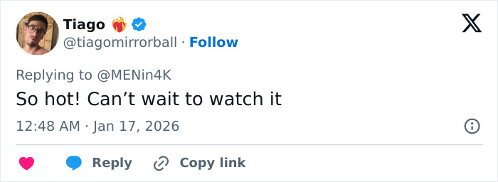 Tweet from user Tiago expressing excitement about a show, relevant to Peter Claffey fans slamming critic's comment.