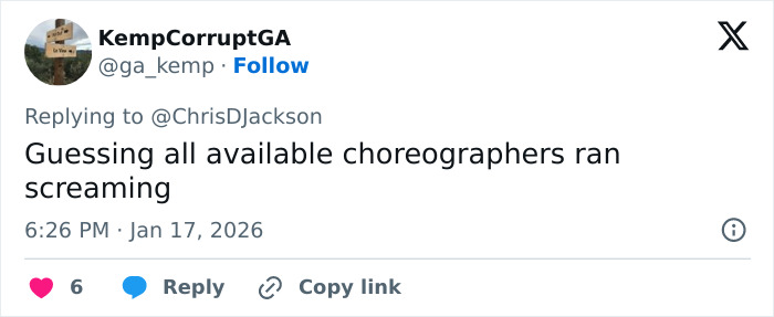 Tweet mocking Lara Trump's dance moves in new music video, highlighting public reaction and viral social media commentary.