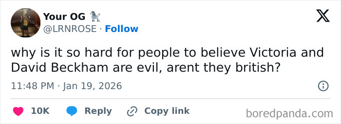 Screenshot of a tweet discussing public reactions to Victoria Beckham stealing the spotlight at her son’s wedding.