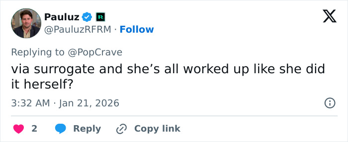 Tweet discussing Meghan Trainor&rsquo;s photo with secret surrogate baby and public reactions online at early morning.