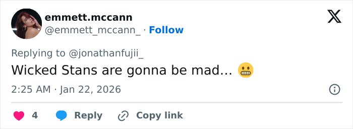 Social media user reacting to the Academy Releases 2026 Oscar Nominations with an emoji and comment online. Social media user reacting to the Academy Releases 2026 Oscar Nominations with an emoji and comment online.