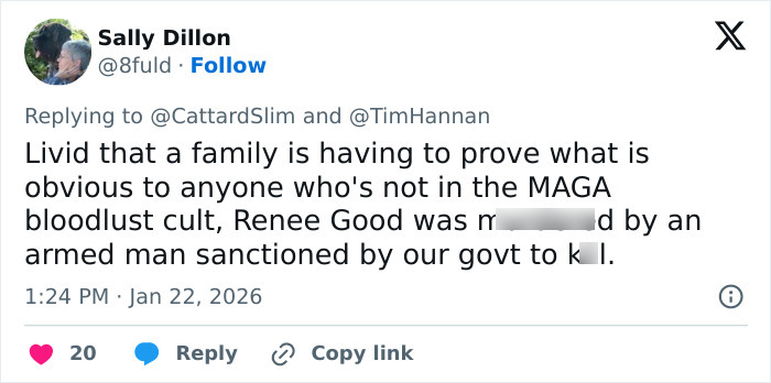 Tweet highlighting the autopsy released by Renee Good&rsquo;s family revealing harrowing new details of her final moments.