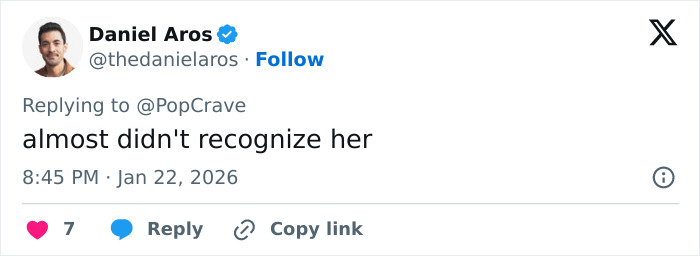 User comment on social media about Millie Bobby Brown's sultry snaps, noting she grew up too fast.