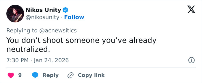 Screenshot of a viral tweet debating Alex Pretti’s fatal encounter, mentioning him holding his phone before incident. Screenshot of a viral tweet debating Alex Pretti’s fatal encounter, mentioning him holding his phone before incident.