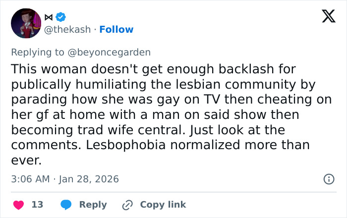 Tweet criticizing public backlash and reactions related to JoJo Siwa's latest confession and massive transformation.