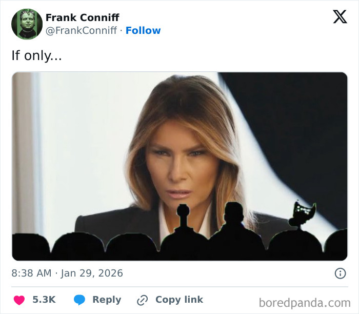 Melania Trump with a serious expression, pictured amid memes and jokes about flopping documentary premiere online.