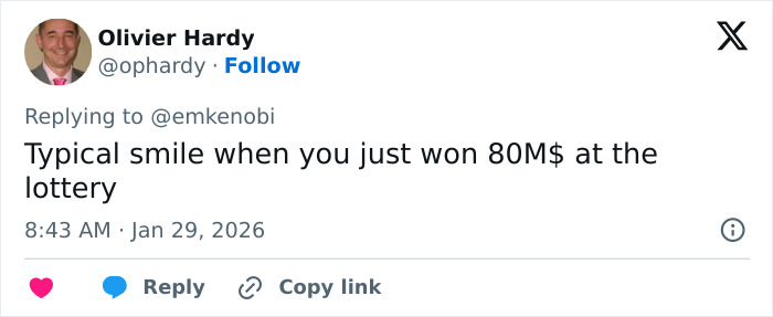 Screenshot of a tweet mocking Erika Kirk’s grin in leaked clip, sparking backlash amid explosive audio.