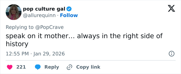 Twitter user pop culture gal praising Lady Gaga for her bold ICE speech during a concert with strong support. Twitter user pop culture gal praising Lady Gaga for her bold ICE speech during a concert with strong support.