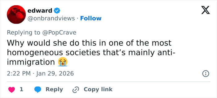 Screenshot of a social media reply discussing Lady Gaga halting concert to deliver a bold ICE speech on immigration. Screenshot of a social media reply discussing Lady Gaga halting concert to deliver a bold ICE speech on immigration.